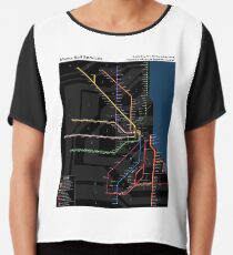 Metra System Map (Advanced) Chiffon Top