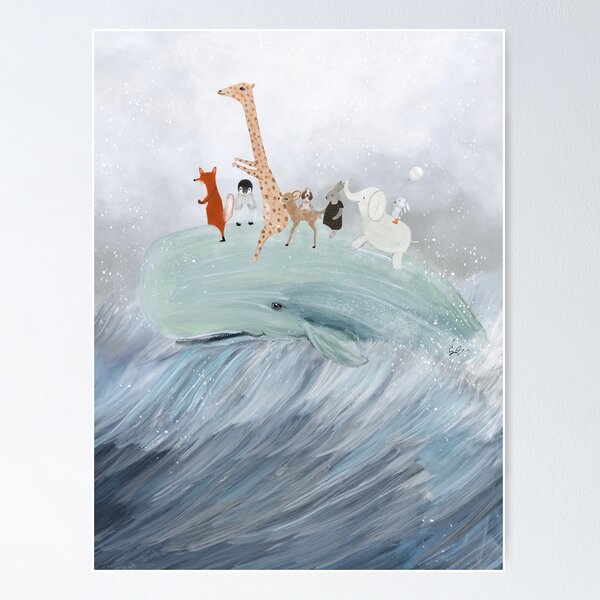 Item preview, whale surfing designed and sold by bri-b.