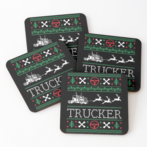 Item preview, Christmas Trucker Truck Driver Ugly Christmas Sweater designed and sold by mrsmitful.