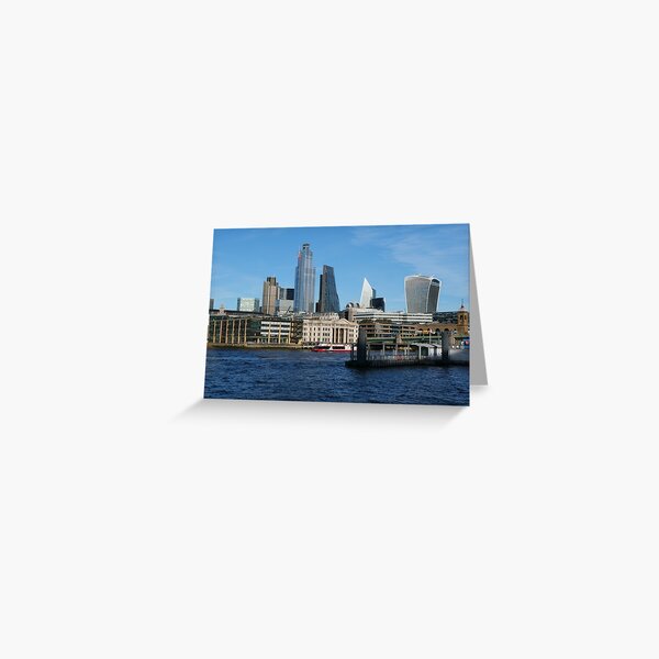 London skyline and city on the move Greeting Card