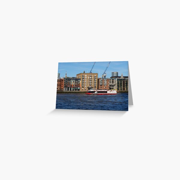 Boat ride on River Thames Greeting Card