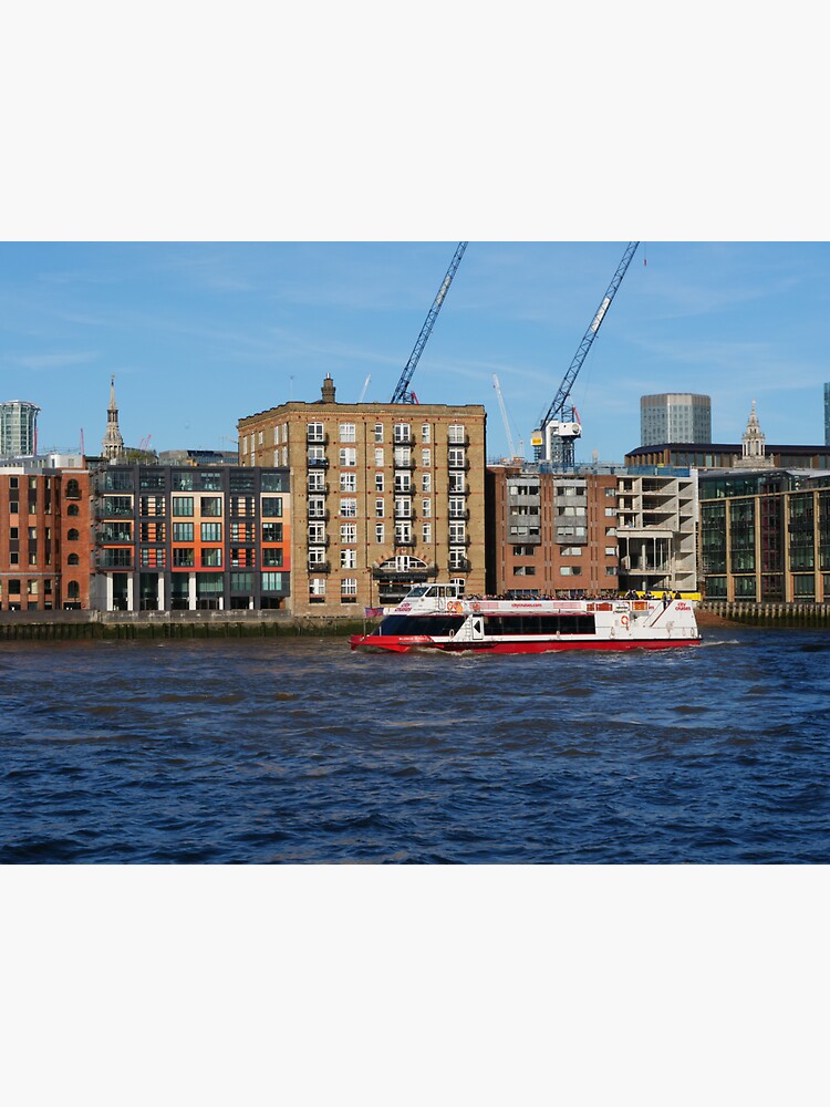 Thumbnail 3 of 3, Sticker, Boat ride on River Thames designed and sold by santoshputhran.