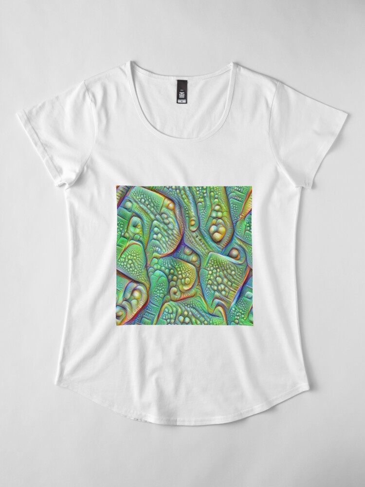 Alternate view of Abstraction #DeepDream Premium Scoop T-Shirt