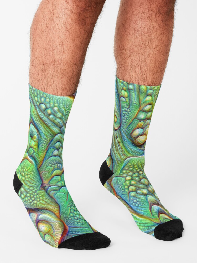 Alternate view of Abstraction #DeepDream Socks