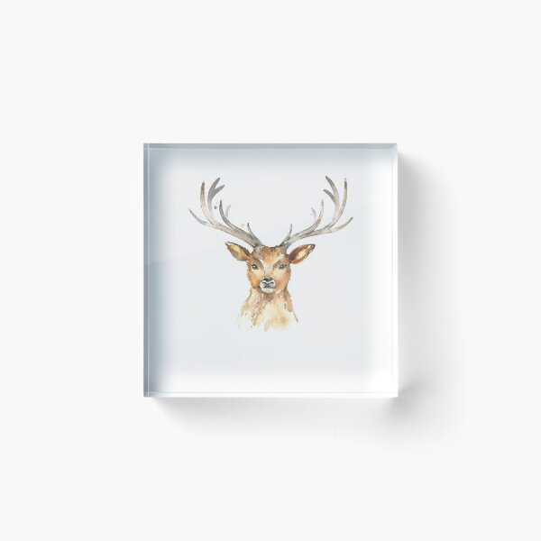 Item preview, Watercolor deer head designed and sold by Jenmag.