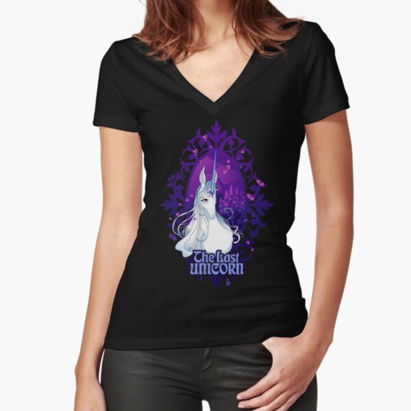 The Last Unicorn Fitted V-Neck T-Shirt