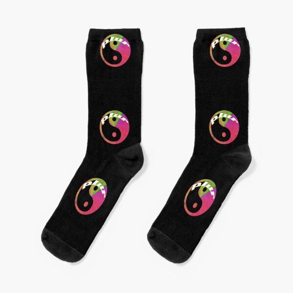 Rave, Music Festival, PLUR Yin Yang Design Socks