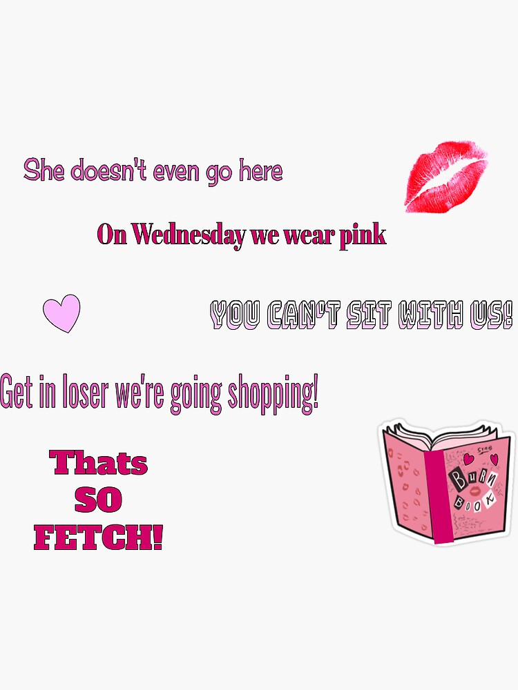mean girls packet sticker Sticker for Sale by FunkyStickers4U