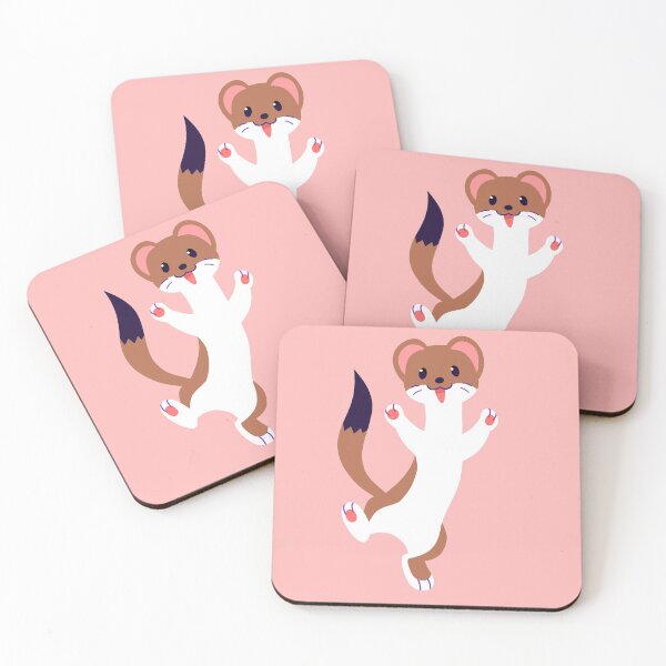 Item preview, Happy stoat! designed and sold by ErmineEclair.