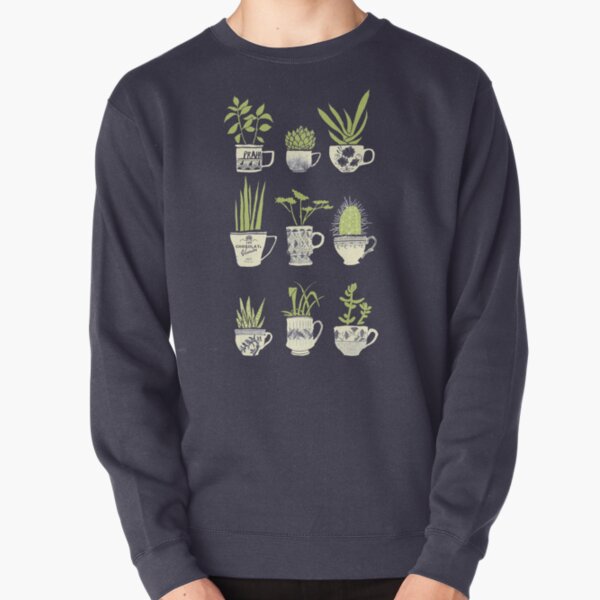 Teacup Succulents Pullover Sweatshirt