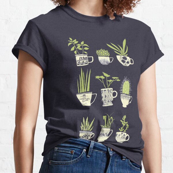 Teacup Succulents Classic T-Shirt