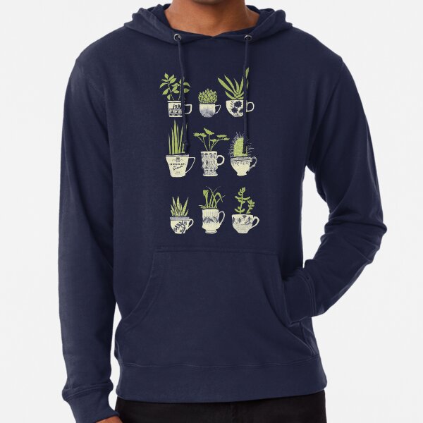 Teacup Succulents Lightweight Hoodie