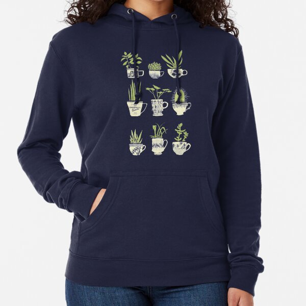 Teacup Succulents Lightweight Hoodie