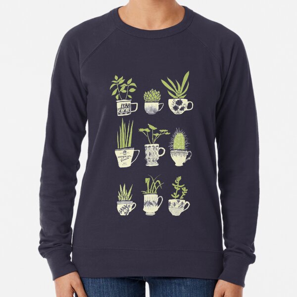 Teacup Succulents Lightweight Sweatshirt