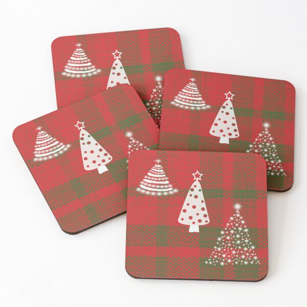 Item preview, Christmas trees on tartan designed and sold by FerretSteph.