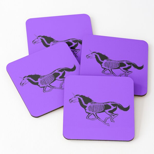 Item preview, Black Transparent Xray Unicorn Skeleton: Purple Bg designed and sold by LuxeHurricane.