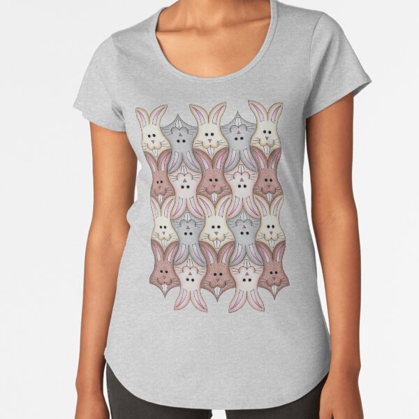 Rabbit tessellation Premium Scoop T-Shirt