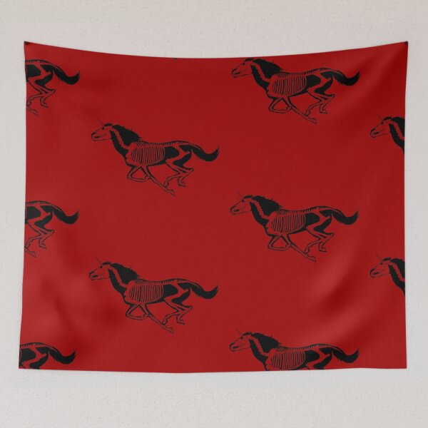 Item preview, Black Transparent Xray Unicorn Skeleton: Crimson Bg designed and sold by LuxeHurricane.