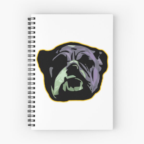 Item preview, English Bulldog face - blueish purple Bulldog - abstract Bully dog - Bulldog gifts designed and sold by smooshfaceutd.