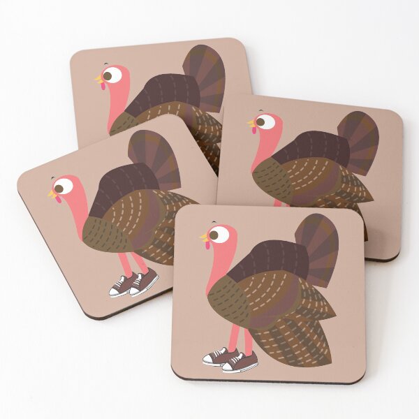 Item preview, Cute Cartoon Turkey Runner wearing sneakers designed and sold by Hedgie Designs.