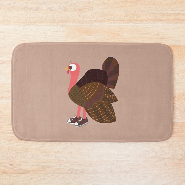 Item preview, Cute Cartoon Turkey Runner wearing sneakers designed and sold by Hedgie Designs.