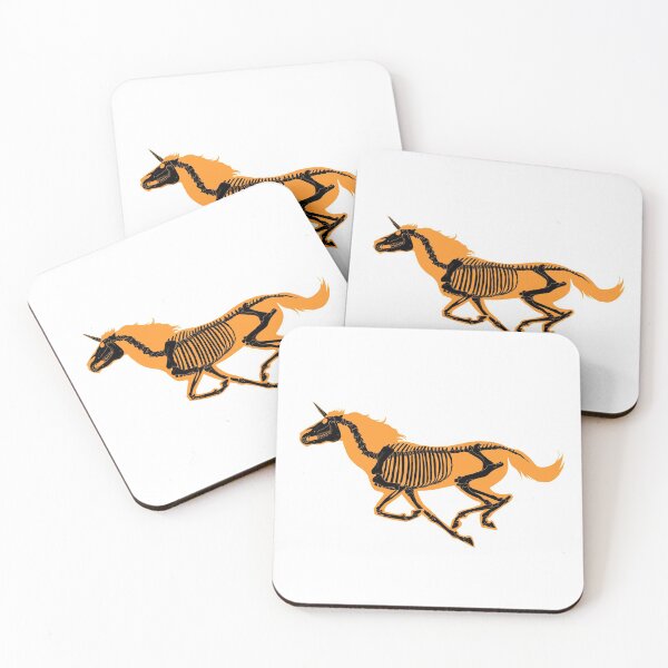 Item preview, Xray Unicorn Skeleton Orange/Black designed and sold by LuxeHurricane.