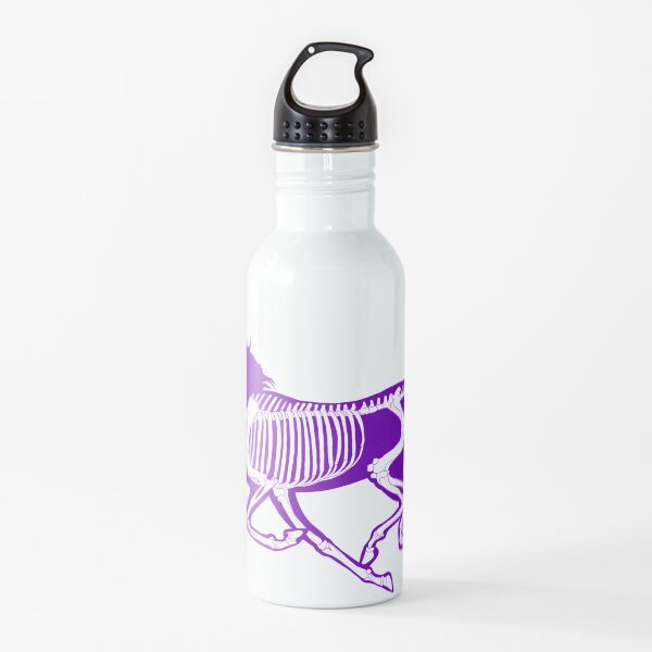 Xray Unicorn Skeleton Purple/Transparent Water Bottle
