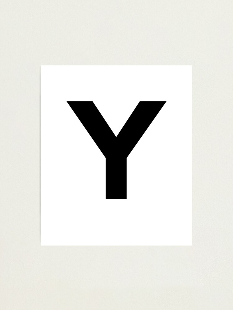 Y Capital Letter, Letter Y Uppercase Matching Group Alphabet | Photographic  Print