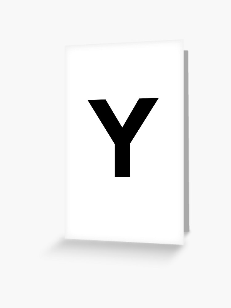 Y Capital Letter, Letter Y Uppercase Matching Group Alphabet | Greeting Card