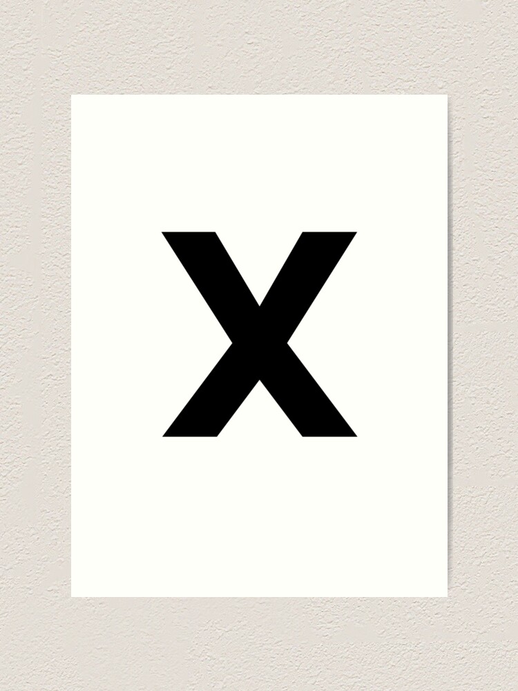 X Capital Letter, Letter X Uppercase Matching Group Alphabet | Art Print