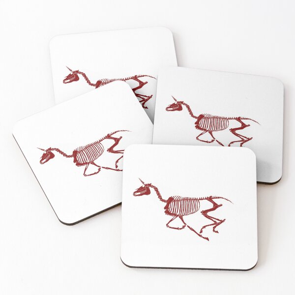 Item preview, Xray Unicorn Skeleton White/Crimson/Transparent designed and sold by LuxeHurricane.