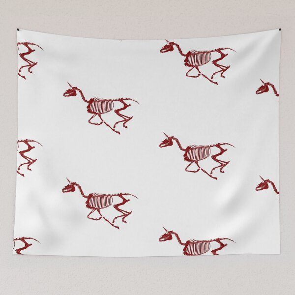 Item preview, Xray Unicorn Skeleton White/Crimson/Transparent designed and sold by LuxeHurricane.