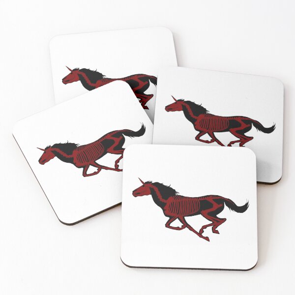 Item preview, Xray Unicorn Skeleton Black/Crimson/Transparent designed and sold by LuxeHurricane.