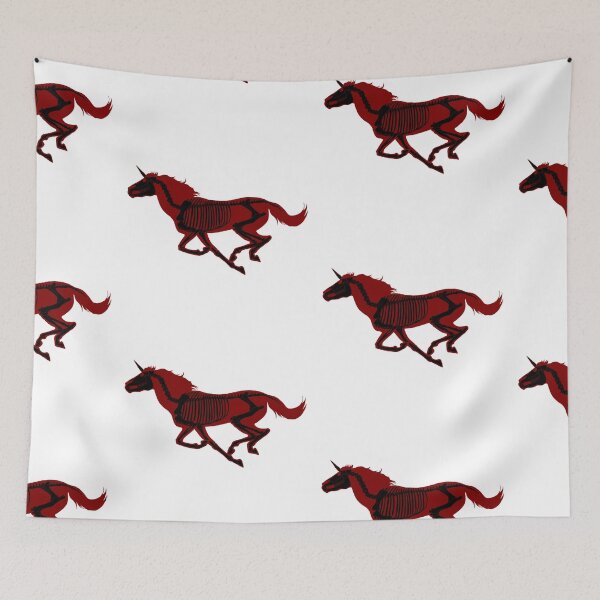 Item preview, Xray Unicorn Skeleton Crimson/Black designed and sold by LuxeHurricane.