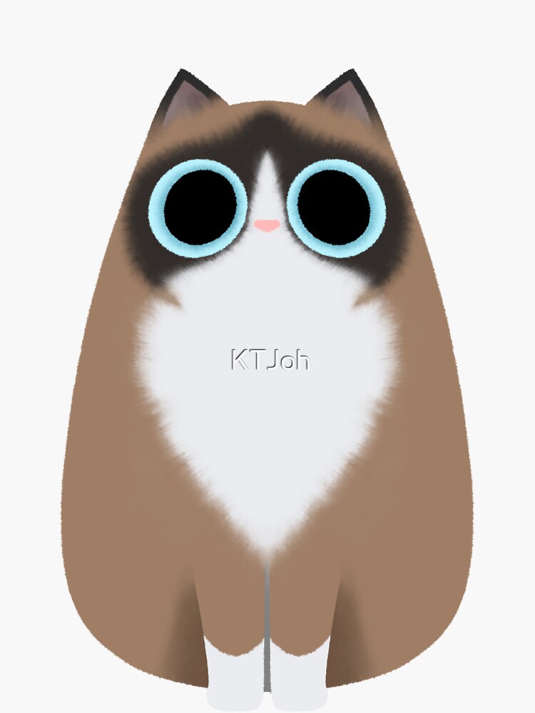 "Snowshoe Cat " Sticker for Sale by KTJoh Redbubble