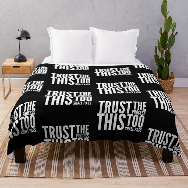 Item preview, Motivational Inspirational and Positive quote -  Trust the process this too shall pass  typography text art by Word Fandom - wordfandom designed and sold by Kerry Pritchard.