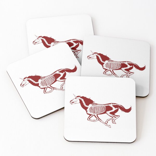 Item preview, Xray Unicorn Skeleton Crimson/White/Transparent designed and sold by LuxeHurricane.