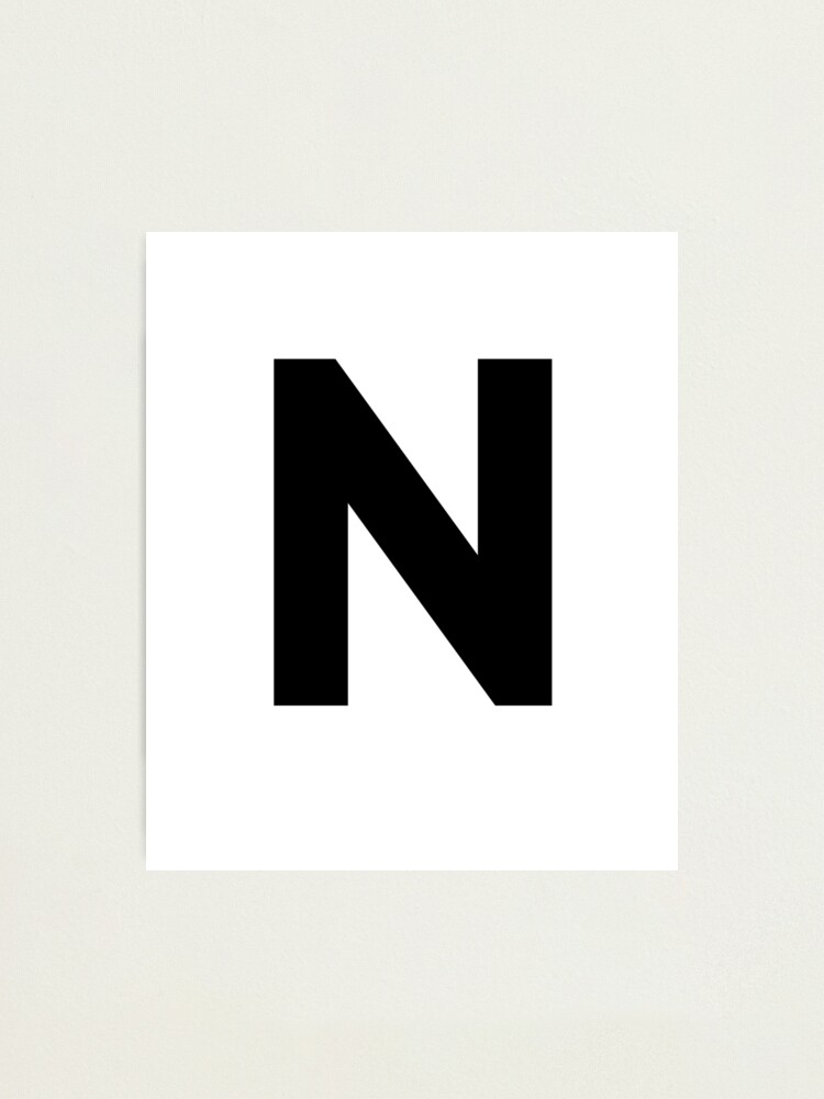 N Capital Letter Letter N Uppercase Matching Group Alphabet Photographic Print