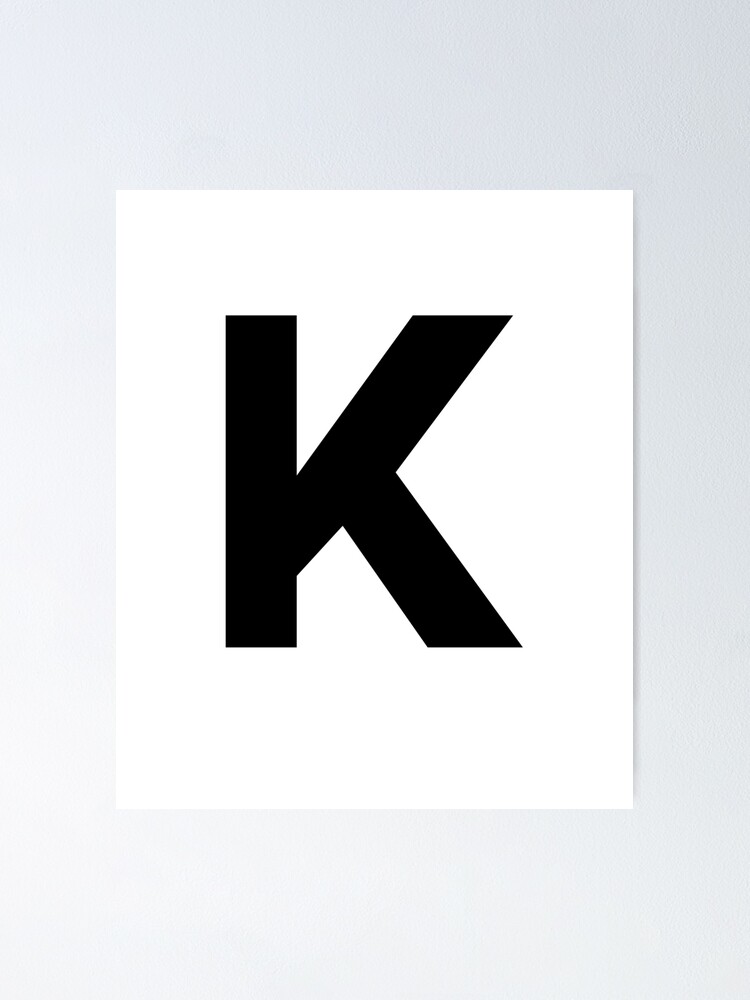 K Capital Letter, Letter K Uppercase Matching Group Alphabet | Poster