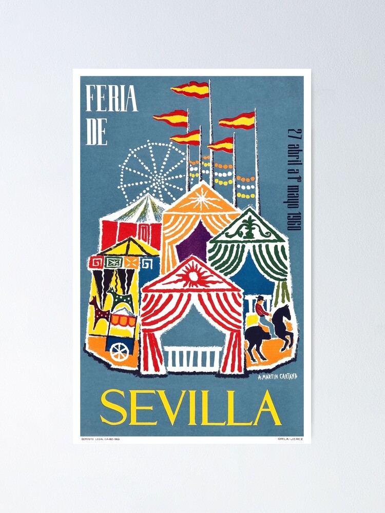 Seville Spain Vintage Minimal Retro Travel Poster | Poster