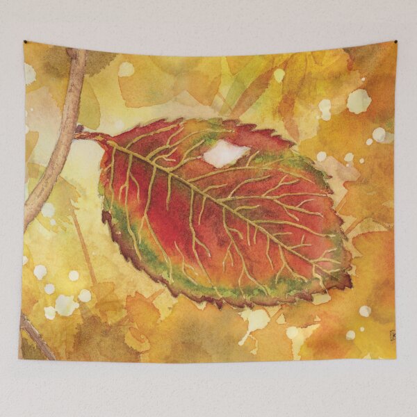 Item preview, Autumn Hawthorn Leaf in Watercolor designed and sold by Kelly Roy.