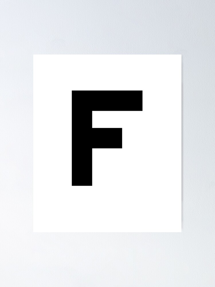 F Capital Letter, Letter F Uppercase Matching Group Alphabet | Poster