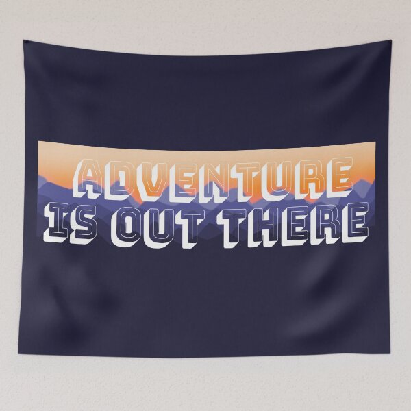 Item preview, Adventure Is Out There Mountains Sunset Orange designed and sold by Sweetie Spicy.