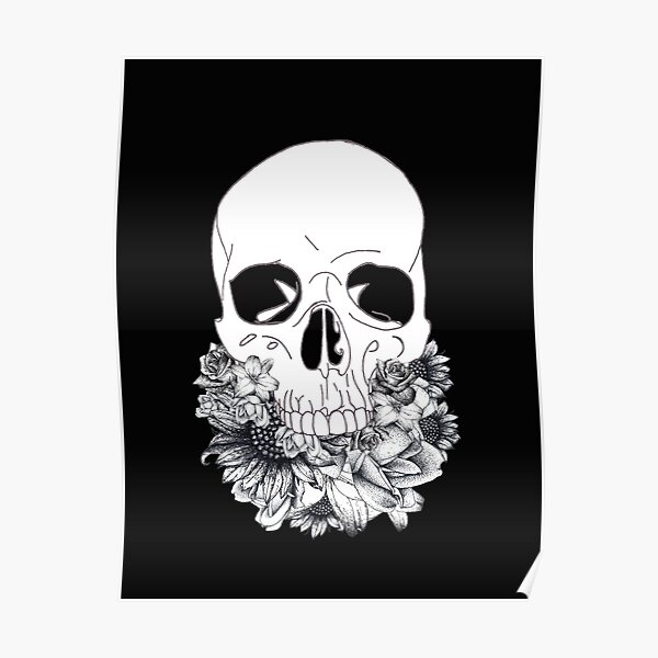 Floral Skull Poster
