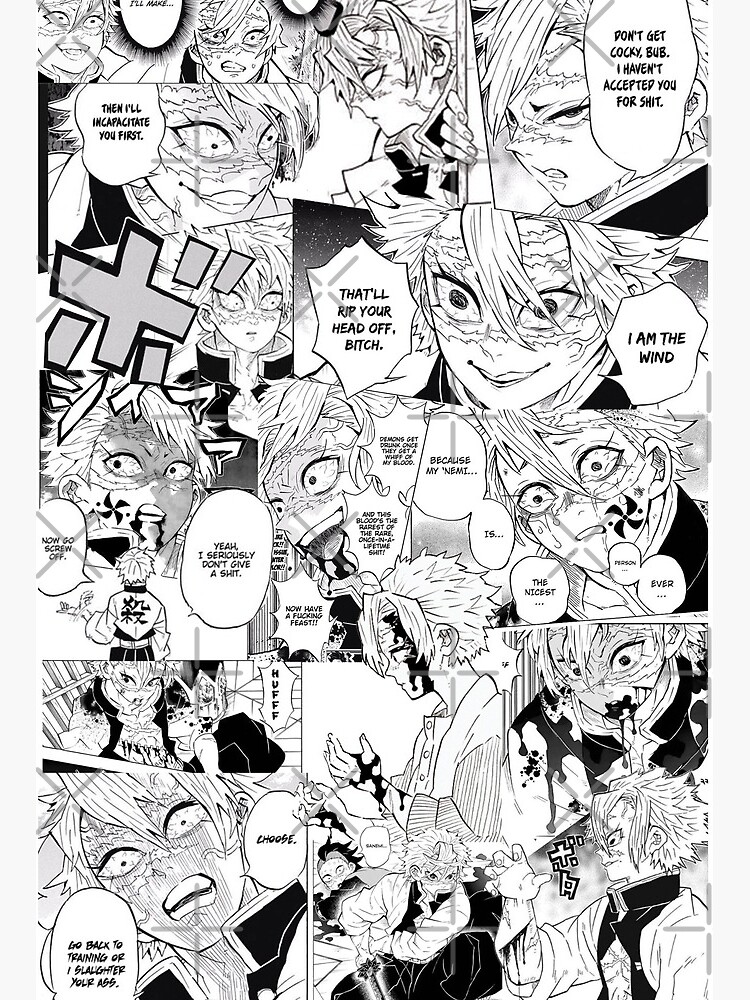 Demon Slayer Sanemi Collage Art Board Print By Bakuh0e Redbubble