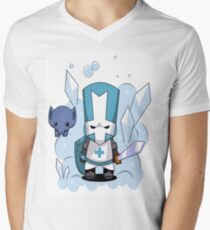 castle crashers blue knight Men's V-Neck T-Shirt