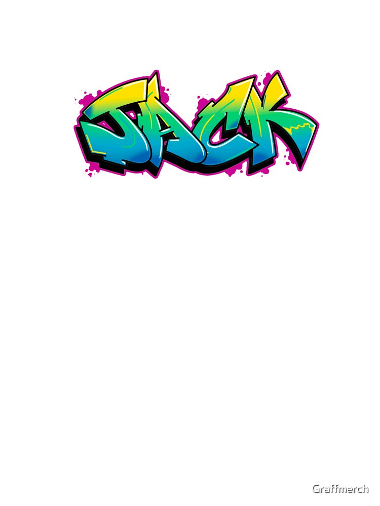 Jack Graffiti Style Name Kids T Shirt By Graffmerch Redbubble