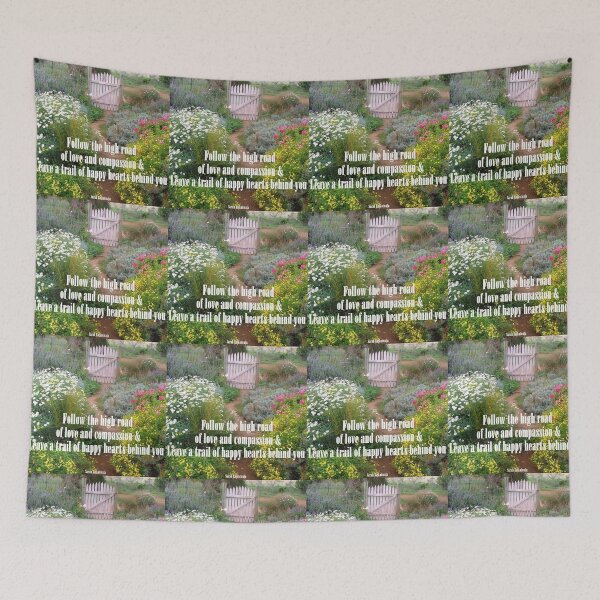 Item preview, Follow The High Road of Love and Compassion - Inspirational Quotes in Flower Garden designed and sold by Sarah  Rajkotwala.