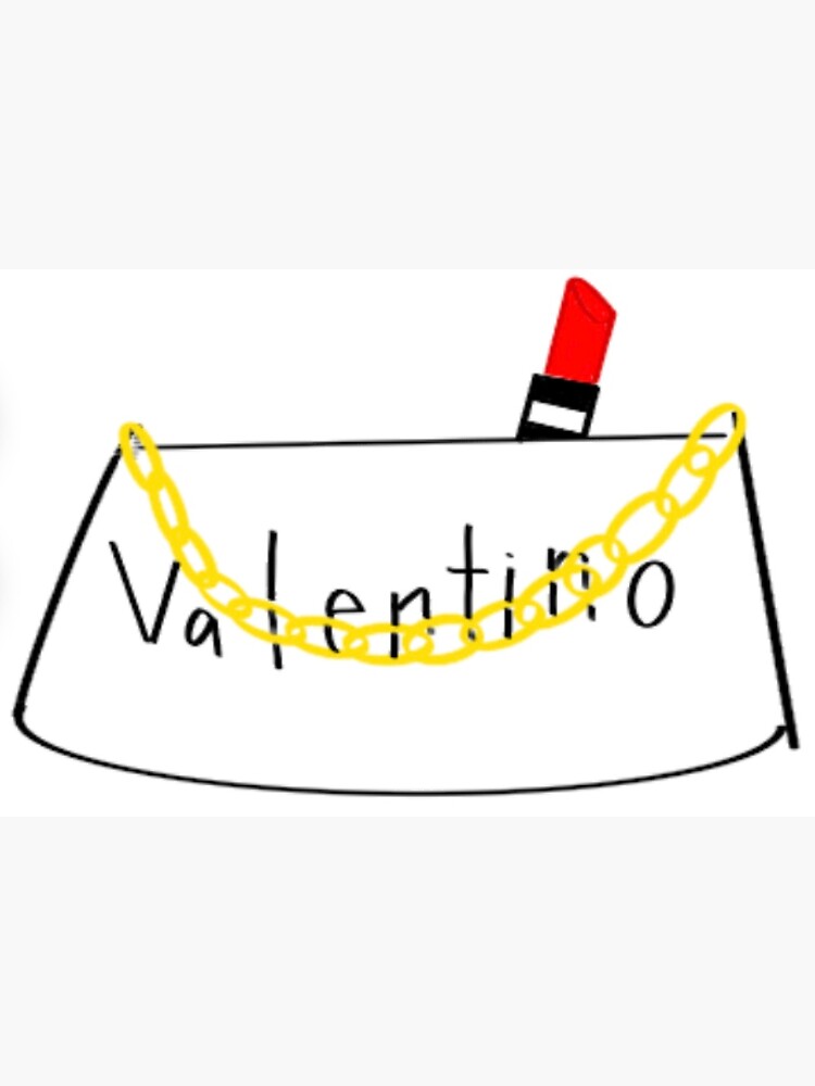 "Lipstick in my Valentino white bag sticker" Sticker for Sale by
