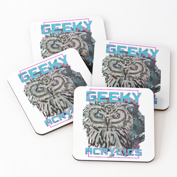 Item preview, Space Owl Geeky Acrylics WHITE designed and sold by geekyacrylics.